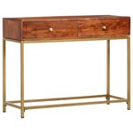 vidaXL Table console 100x35x76 cm Bois d'acacia massif