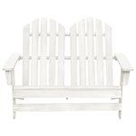 vidaXL Chaise de jardin Adirondack 2 places bois de sapin massif blanc