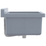vidaXL Lavabo pour montage murale gris 40x40x24 cm résine