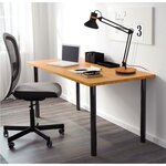 Lampe à LED à poser UNILUX Baya Bamboo noire