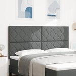 vidaXL Tête de lit design en blocs de diamant gris foncé 180 cm tissu