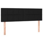 vidaXL Sommier à lattes de lit avec matelas Noir 140x190 cm Tissu