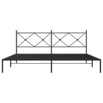 vidaXL Cadre de lit métal sans matelas avec tête de lit noir 193x203cm