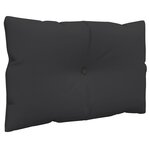 vidaXL Coussins de palette lot de 2 noir tissu