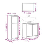 vidaXL Ensemble de meubles de salle de bain 3 Pièces Chêne marron