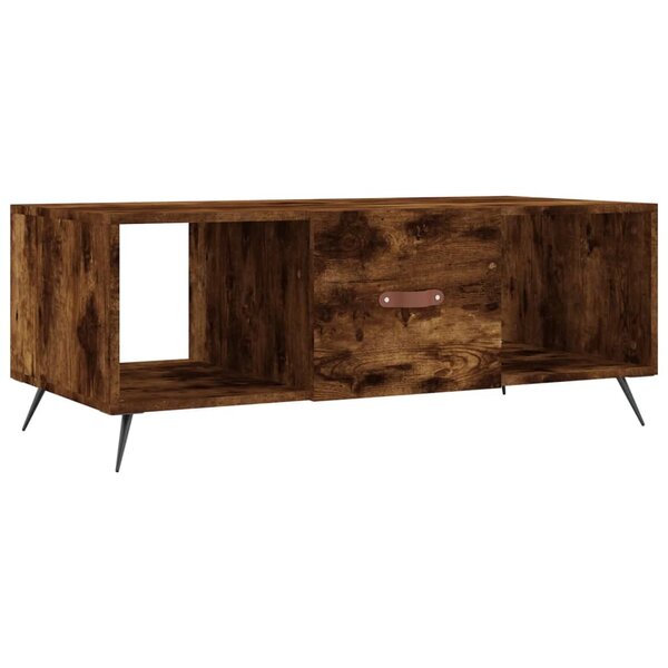 vidaXL Table basse chêne fumé 102x50x40 cm bois d'ingénierie