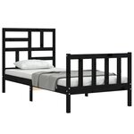 vidaXL Cadre de lit sans matelas noir 100x200 cm bois massif de pin