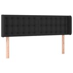 vidaXL Tête de lit avec oreilles Noir 147x16x78/88 cm Similicuir