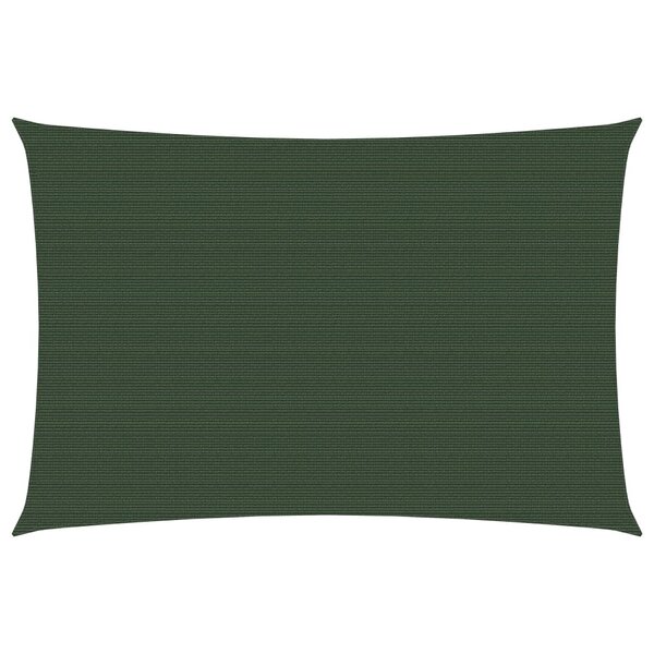 vidaXL Voile d'ombrage 160 g/m² Vert foncé 6x7 m PEHD