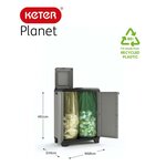 Keter Armoire de recyclage Planet gris et noir