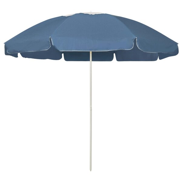 vidaXL Parasol de plage Bleu 240 cm