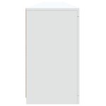 vidaXL Buffet avec lumières LED blanc 283x37x67 cm