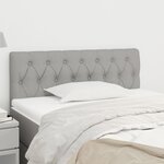 vidaXL Tête de lit Gris clair 100 x 7 x 78/88 cm Tissu