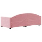 vidaXL Lit de jour avec gigogne et tiroirs rose 80x200 cm velours