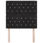 Tête de lit en velours noir vidaXL avec capitonnage à boutons en cristal  100 cm