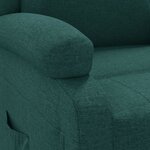 vidaXL Fauteuil inclinable électrique Vert foncé Tissu