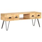 vidaXL Meuble TV 120x35x45 cm Bois solide de manguier