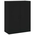 vidaXL Buffet haut Noir 69 5x34x180 cm Bois d'ingénierie