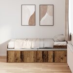 vidaXL Cadre de lit Bois ancien 80x200 cm
