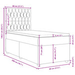 vidaXL Sommier à lattes de lit avec matelas Crème 80x200 cm Tissu