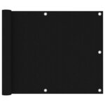 vidaXL Écran de balcon Noir 75x400 cm Tissu Oxford