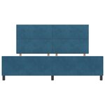 Cadre de lit vidaXL Bleu foncé 200x200 cm Velours