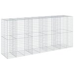 vidaXL Panier gabion avec couvercle 450x100x200 cm fer galvanisé