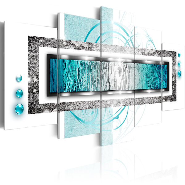 Tableau - blizzard turquoise l x h en cm 200x100