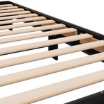 vidaXL Cadre de lit noir 100x200 cm bois d'ingénierie et métal