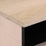 vidaXL Table basse 80x55x40 cm bois de manguier massif