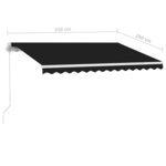 vidaXL Auvent manuel rétractable avec LED 350x250 cm Anthracite