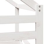 vidaXL Lit superposé avec toit blanc 90x200 cm bois de pin massif