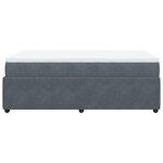 vidaXL Sommier à lattes de lit et matelas gris foncé 120x190cm velours