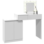 vidaXL Coiffeuse avec LED blanc 115x37x110 5 cm