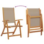 vidaXL Ensemble à manger de jardin 9Pièces bois d'acacia solide textilène