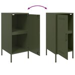 vidaXL Buffet vert olive 36x39x79 cm acier laminé à froid