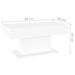vidaXL Table basse blanc 96x50x45 cm bois d'ingénierie