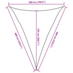 vidaXL Voile d'ombrage gris clair 5x6x6 m 100  polyester oxford