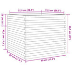 vidaXL Jardinière 80x80x68 5 cm bois de pin massif