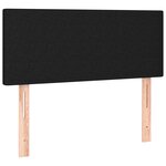 vidaXL Sommier à lattes de lit avec matelas Noir 100x200 cm Tissu