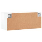 vidaXL Armoire murale blanc brillant 80x36 5x35 cm bois d'ingénierie