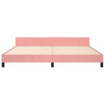 vidaXL Cadre de lit avec tête de lit Rose 200x200 cm Velours