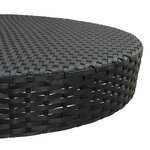 vidaXL Ensemble de bar de jardin 5 Pièces avec coussins noir poly rotin