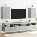vidaXL Meubles TV muraux 2 Pièces gris béton 40 5x30x60cm bois ingénierie