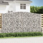 vidaXL Paniers à gabions arqués 2 Pièces 400x30x220/240 cm Fer galvanisé