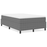 Lit à sommier tapissier vidaXL Gris clair 120x200 cm en tissu velours côtelé