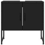 vidaXL Armoire lavabo de salle de bain noir 60x33x60 cm