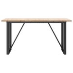 vidaXL Table à manger cadre en O 140x80x75 5 cm bois pin massif fonte