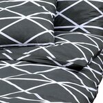 vidaXL Ensemble de housse de couette Gris 200x220 cm Coton