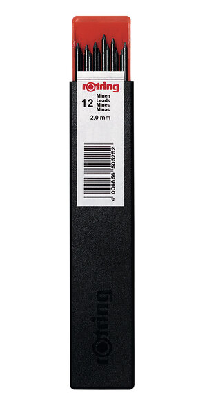 rOtring Recharge mines rOtring 300   2 0 mm - HB  étui de 12 mines